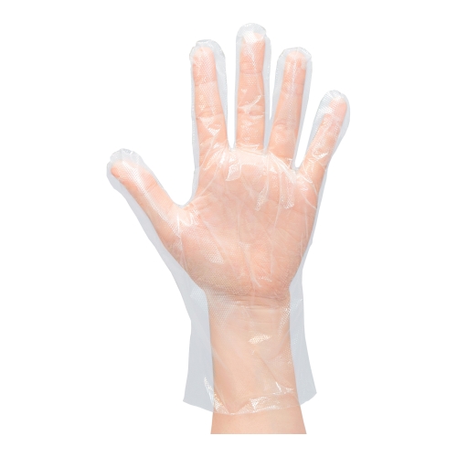 サラヤエンボス手袋PE　クリア