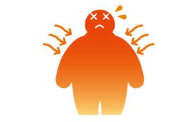 肥満の人・過度の衣服を着ている人