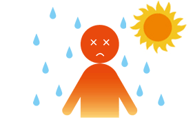 暑さに慣れていない人