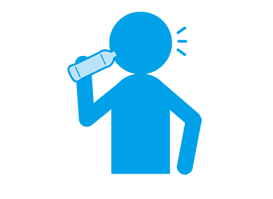 こまめに水分・塩分補給