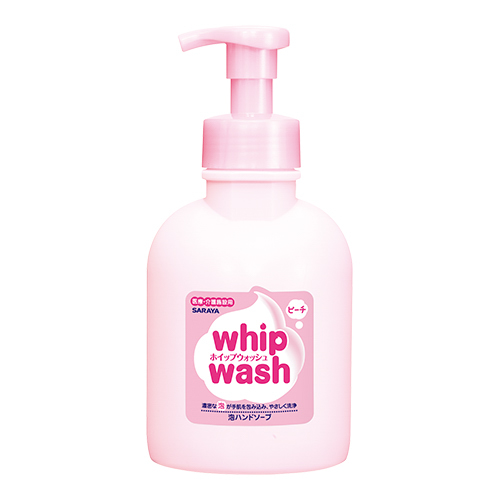 ホイップウォッシュピーチ 500mL泡ポンプ付（減容ボトル）
