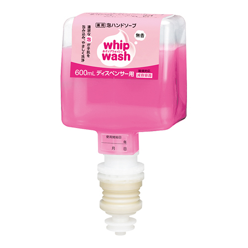 手洗い用石けん液 ホイップウォッシュ無香 600mL泡UDMD用