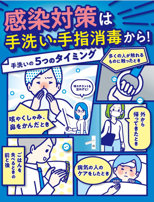 2020年度版　感染対策は手洗い・手指消毒から！