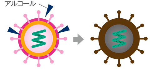 インフルエンザウイルスはエンベロープウイルス