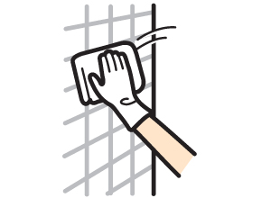 次亜塩素酸ナトリウムを壁面に