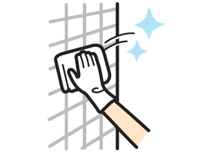 次亜塩素酸ナトリウムを壁面に