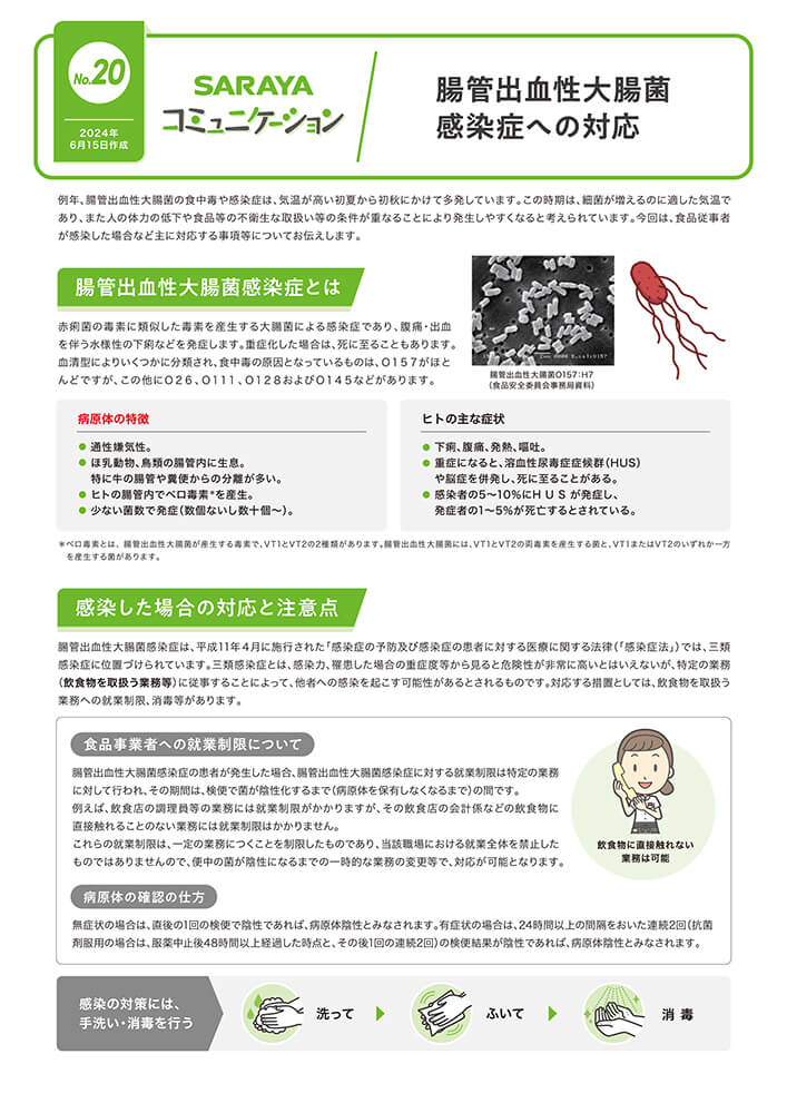 2024年6月発行　腸管出血性大腸菌感染症への対応